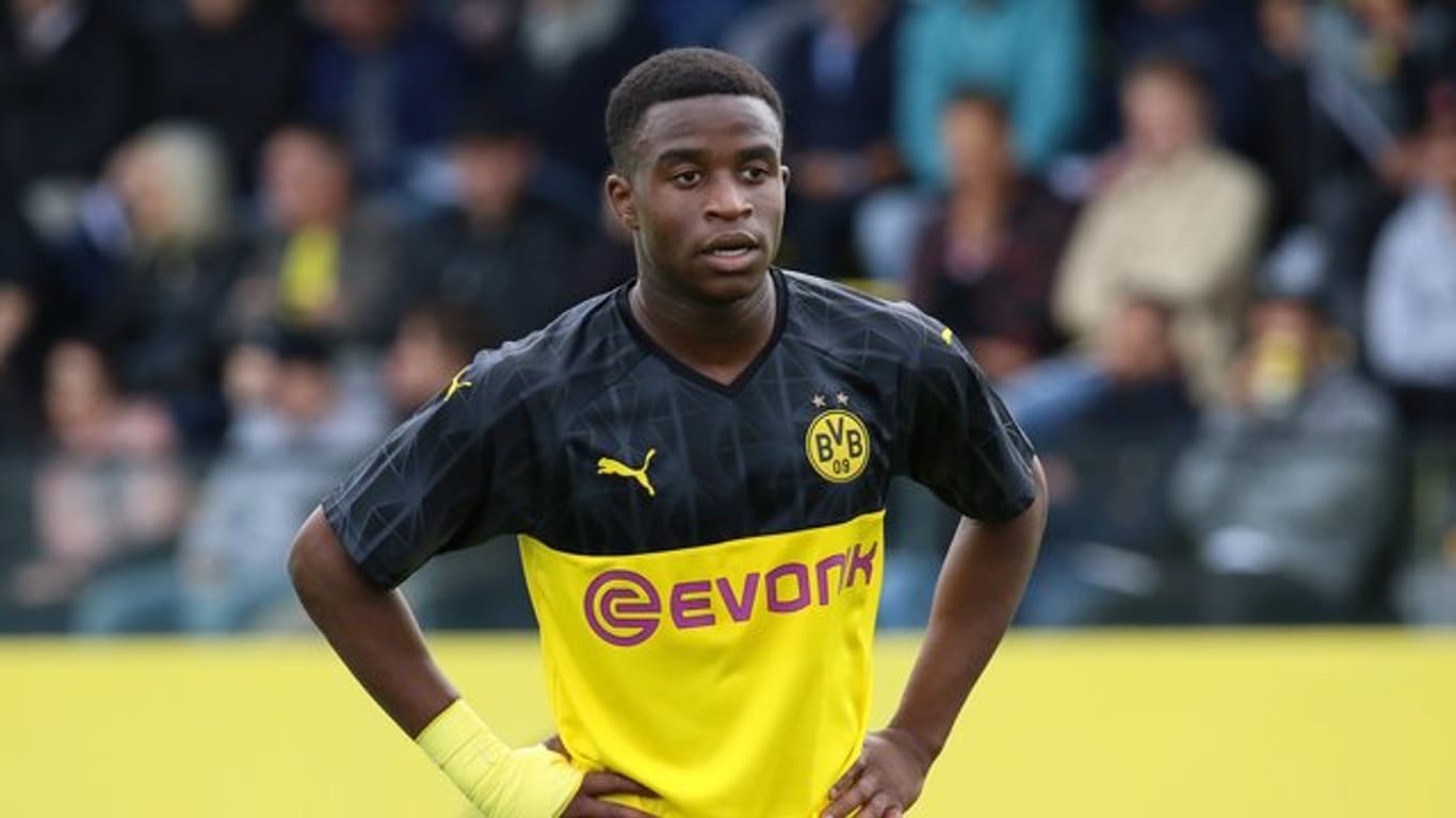 Könnte bald der jüngste Spieler der Bundesliga sein: Youssoufa Moukoko von Borussia Dortmunds U19.