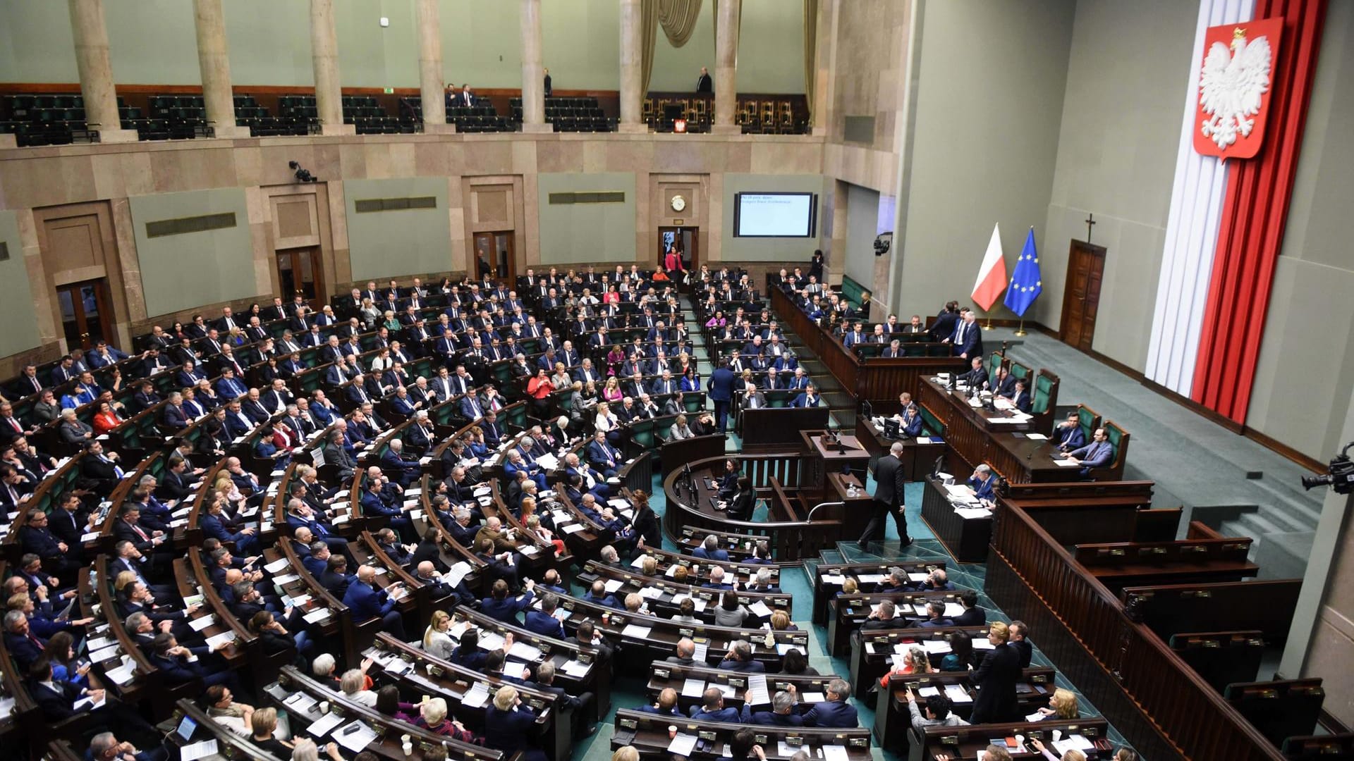 Das polnische Parlament Sejm (Archivbild): Die regierende PiS hat in den vergangenen Jahren das polnische Justizwesen umgebaut.