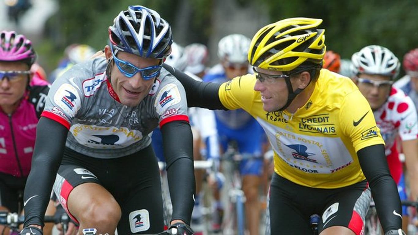 Früher Teamkollegen, heute Geschäftspartner: Lance Armstrong (r) und George Hincapie.