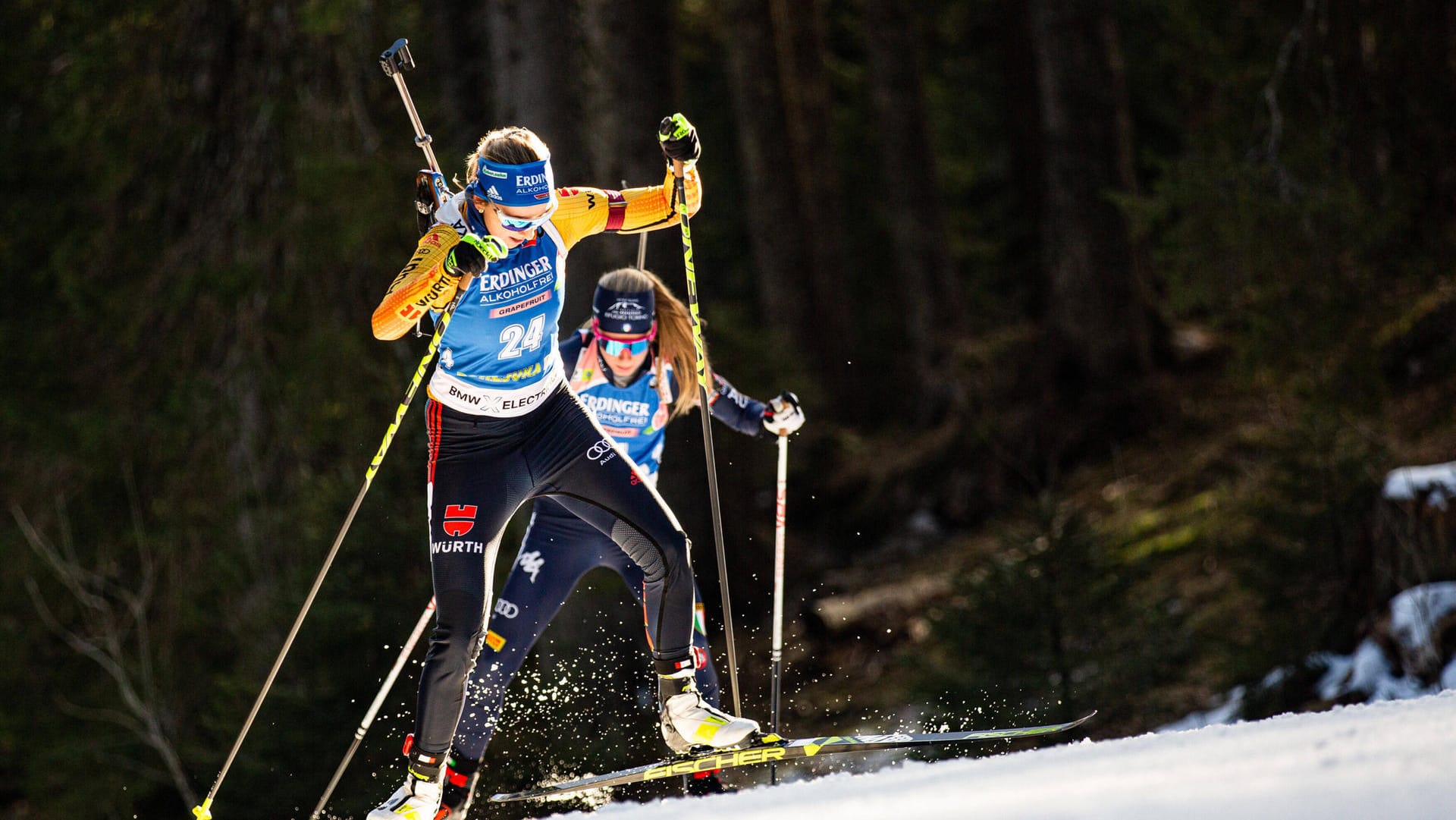 Biathlon: Franziska Preuß lief mit Erik Lesser die Mixed Staffel.