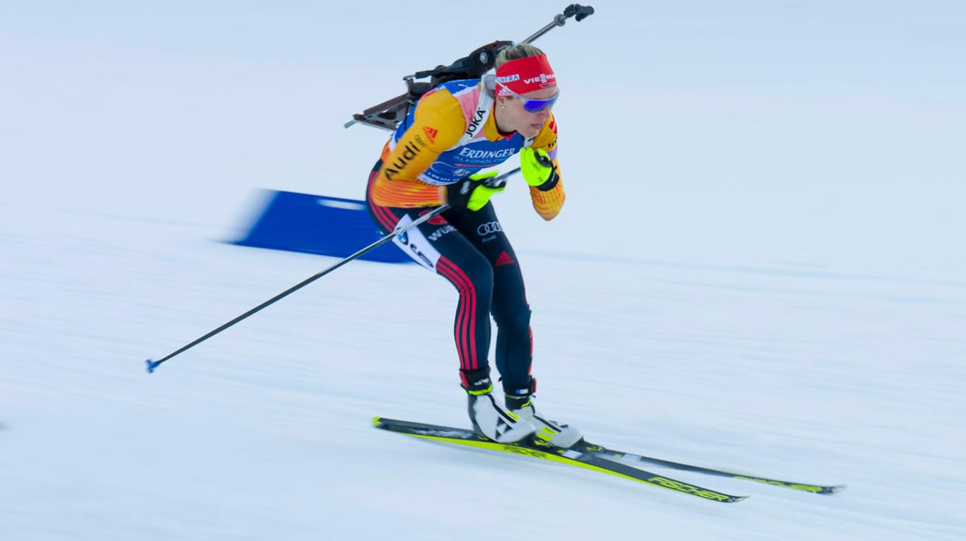 Biathlon in Slowenien: Denise Herrmann.