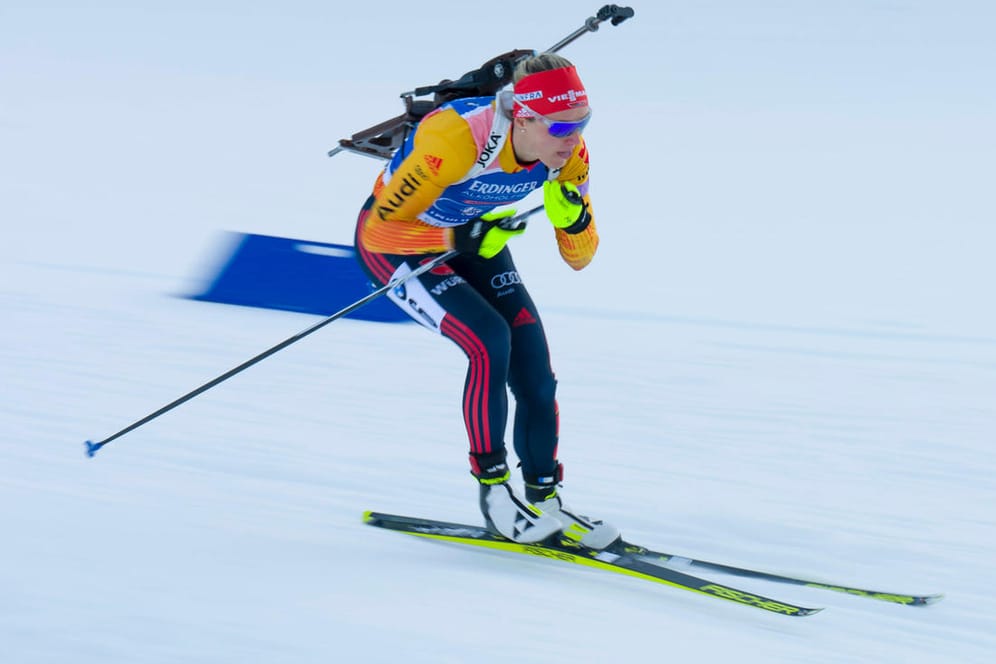 Biathlon in Slowenien: Denise Herrmann.