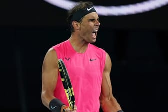 Freudenschrei: Rafael Nadal steht bei den Australian Open im Viertelfinale.