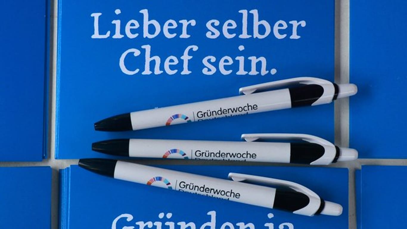 Werbematerial für Gründer.