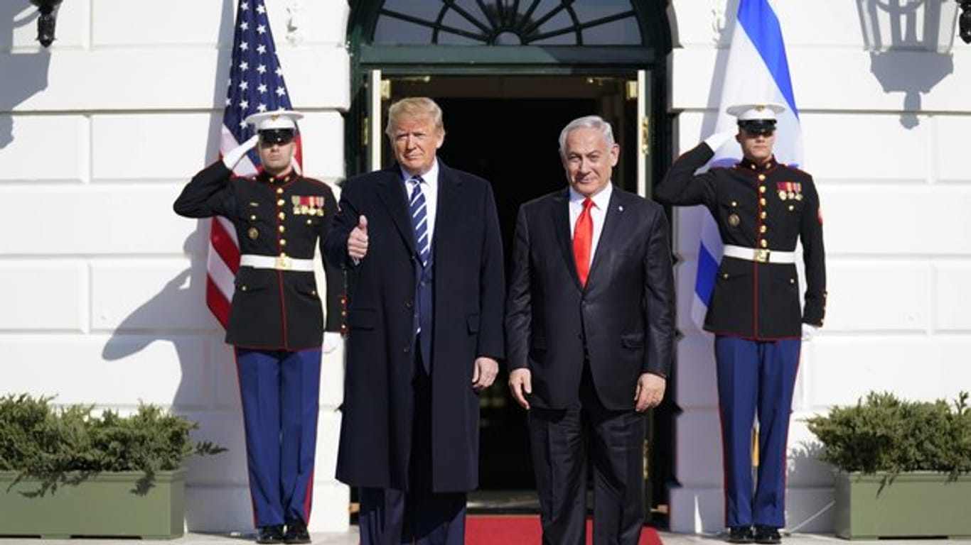 Donald Trump empfängt Benjamin Netanjahu am Weißen Haus.