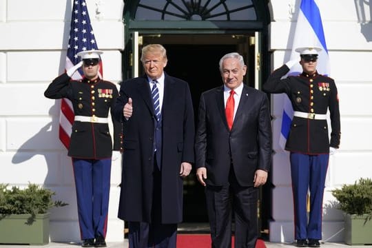 Donald Trump empfängt Benjamin Netanjahu am Weißen Haus.