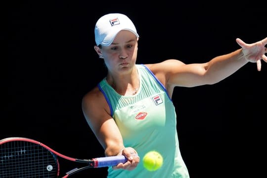 Ashleigh Barty im Viertelfinalspiel gegen Petra Kvitova .