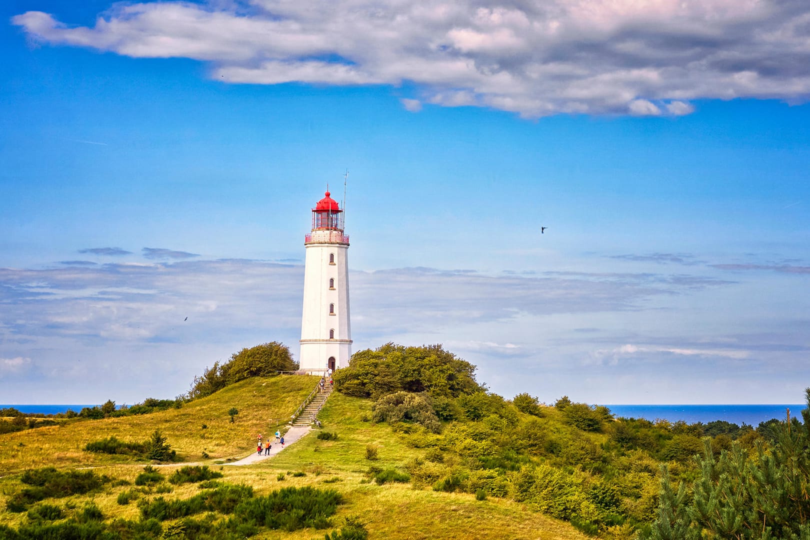 Hiddensee: Die kleine Ostseeinsel gehört zu einem Großteil zum Nationalpark Vorpommersche Boddenlandschaft.