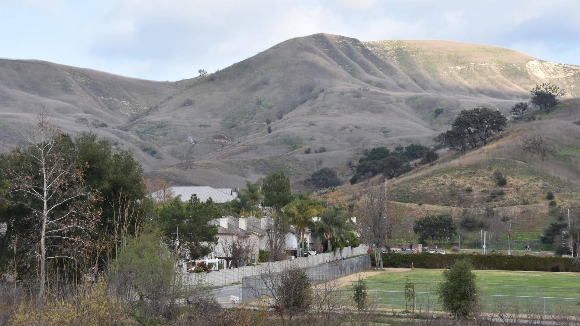 Hier stürzten Kobe Bryant und acht andere Insassen ab: Calabasas, Kalifornien.