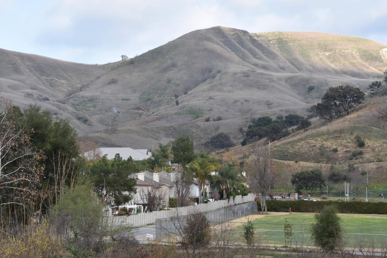 Hier stürzten Kobe Bryant und acht andere Insassen ab: Calabasas, Kalifornien.