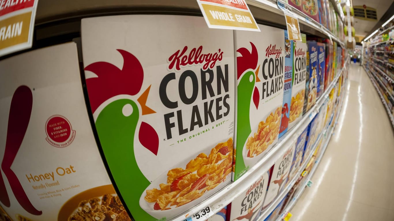 Kellogg's Cornflakes: Die Kellogg Company ist eines der weltweit größten Unternehmen für Getreideprodukte, speziell Frühstücksflocken.