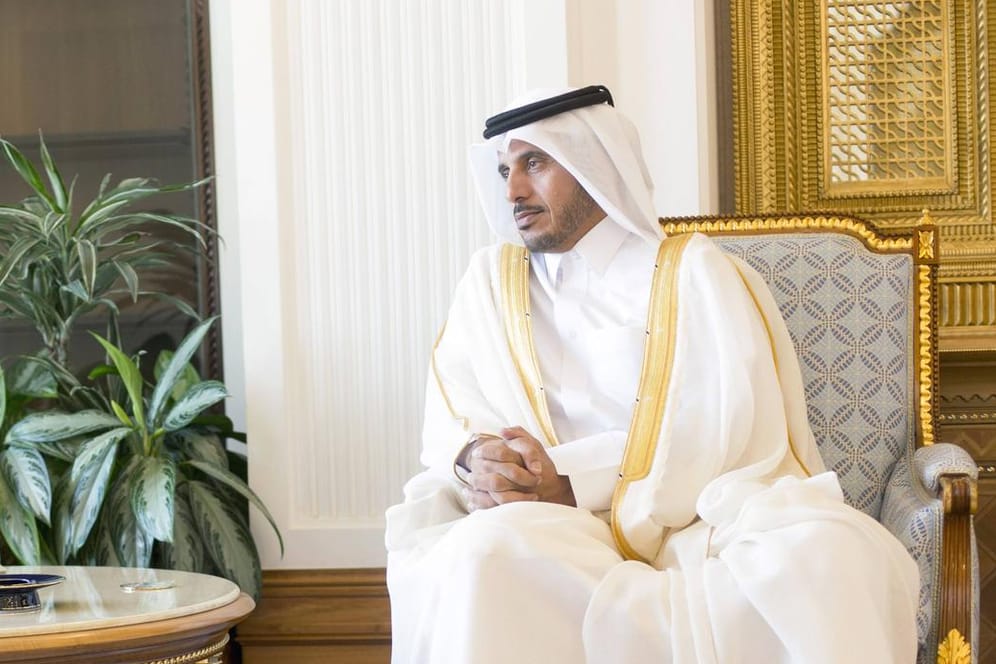Der bisherige Regierungschef Abdullah bin Nasser bin Chalifa al-Thani im Gespräch mit Frank-Walter Steinmeier: Der damalige Bundesaussenminister besuchte Katar 2014 (Archivbild).