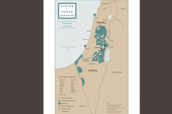 So soll das heutige Staatsgebiet zwischen Israel und Palästina aufgeteilt werden.