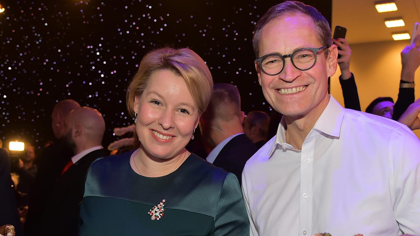 Franziska Giffey und Michael Müller: Der Regierende Bürgermeister von Berlin will sich von der Landesspitze der SPD zurückziehen. Giffey soll seine Nachfolgerin werden.
