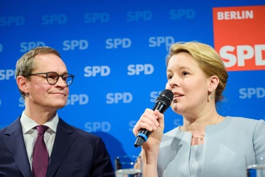 Bundesfamilienministerin Franziska Giffey will Berlins Regierenden Bürgermeister Michael Müller als SPD-Landesvorsitzende beerben.