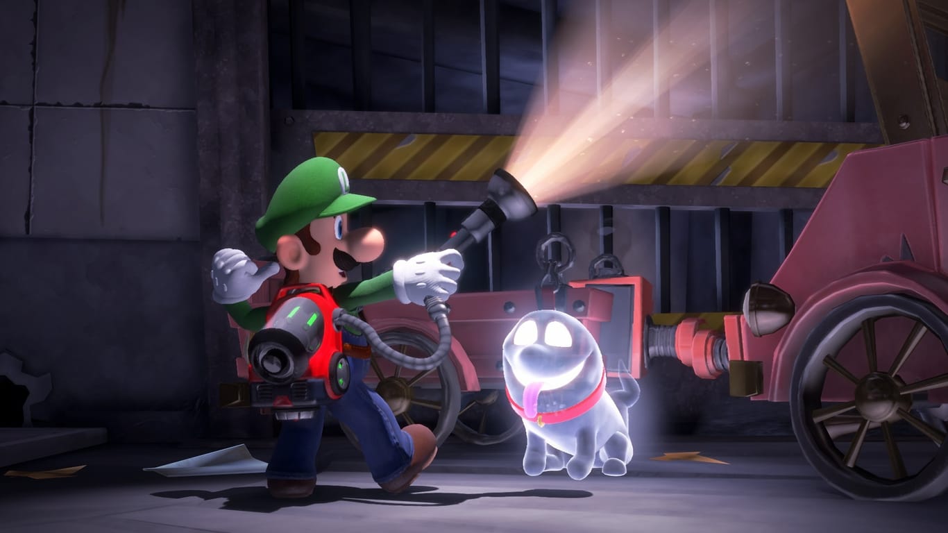 Luigi und ein Geisterhund: Buhuhuhuhu! Mit Marios Bruder Luigi und dem Geisterhund geht es in "Luigi's Mansion 3" auf Geisterjagd.