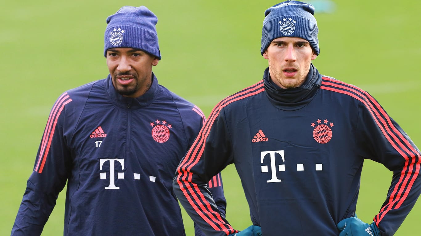 Gerieten im Training aneinander: Zwei Spieler des FC Bayern.