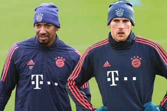Gerieten im Training aneinander: Zwei Spieler des FC Bayern.