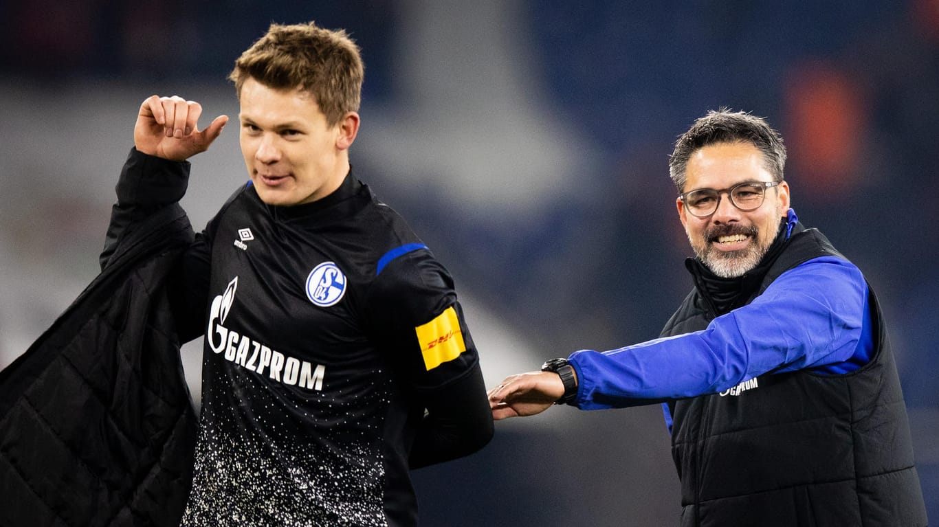 Alexander Nübel (l.) und David Wagner: Am Freitagabend wird der Schalke-Torwart sein Comeback feiern.