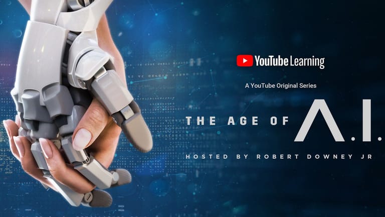 Ein menschliche und eine Roboterhand sind zu sehen: "The Age of A.I." beschäftigt sich mit Fragen zu künstlicher Intelligenz.