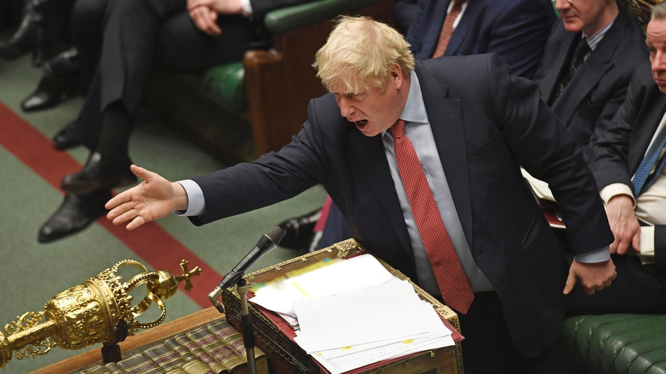 Boris Johnson im britischen Parlament: "Es ist ein Moment der echten nationalen Erneuerung und des Wandels."