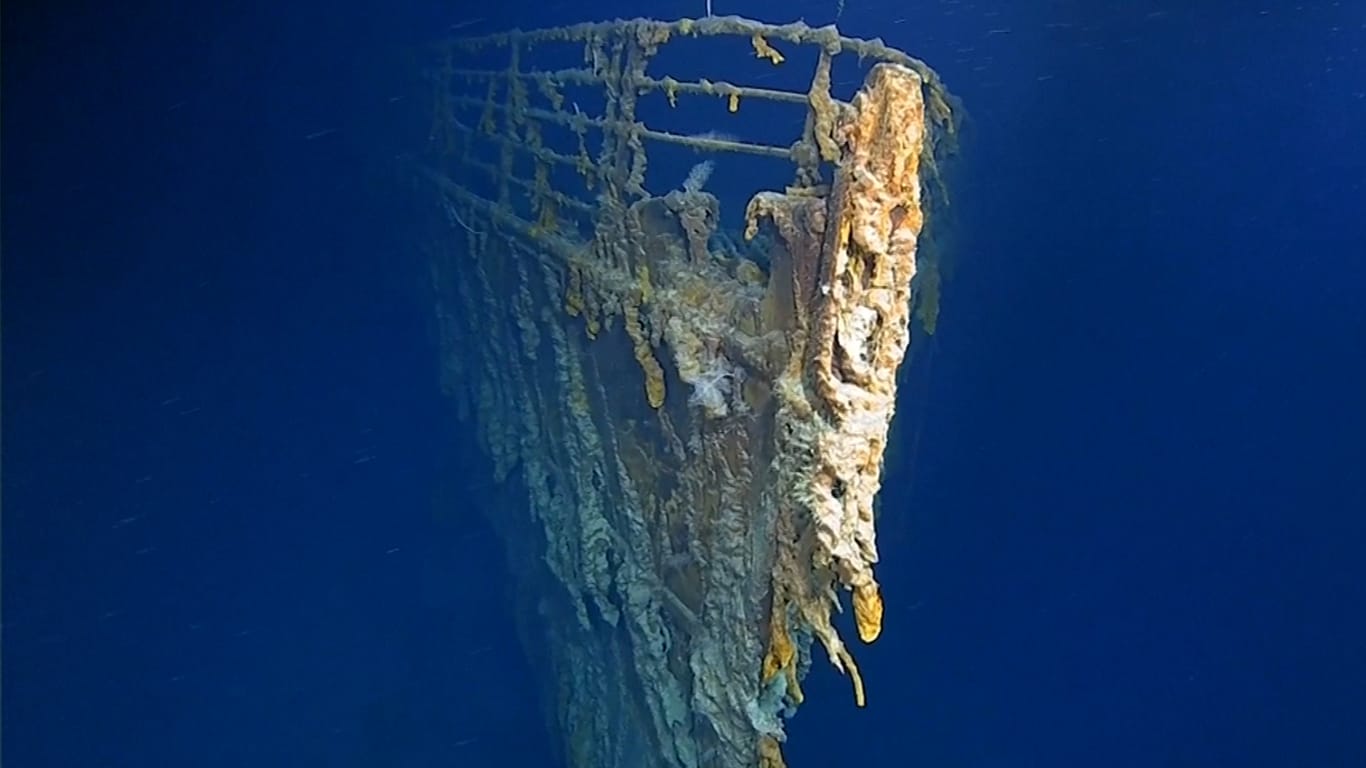 Der Bug der Titanic: Die Aufnahme stammt von der Tauchmission im Sommer.