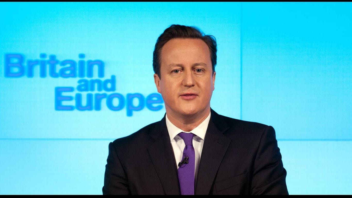 In einer Europa-Rede kündigt Premierminister David Cameron im Jahr 2013 ein Brexit-Referendum an.