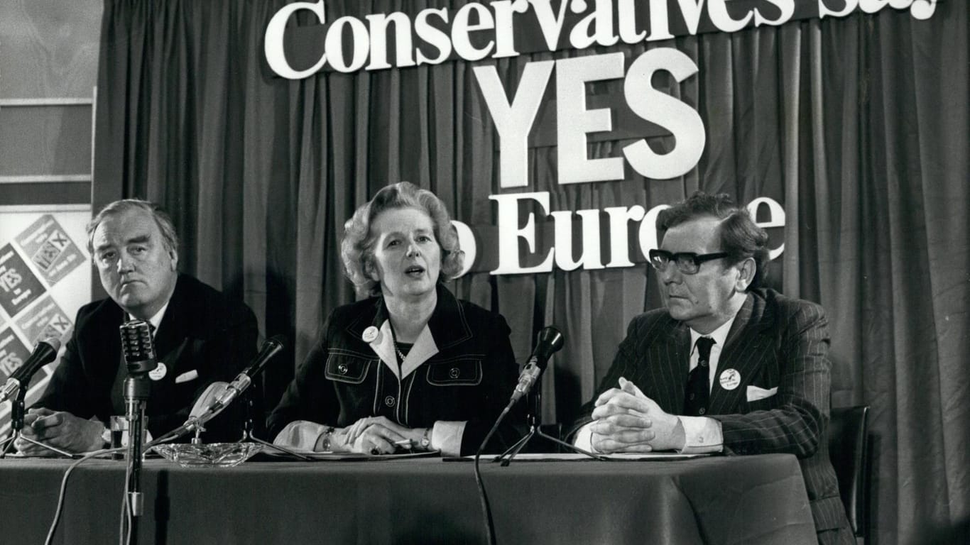Bevor sie Premierministerin wurde, setzte sich Margaret Thatcher als Parteivorsitzende der Tories für den Eintritt der Briten in die EWG ein.