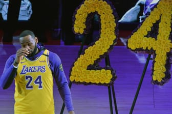 Auch ihm ging der Tod von Kobe Bryant sehr nah: Basketball-Superstar LeBron James wurde auf dem Parkett sichtlich emotional.