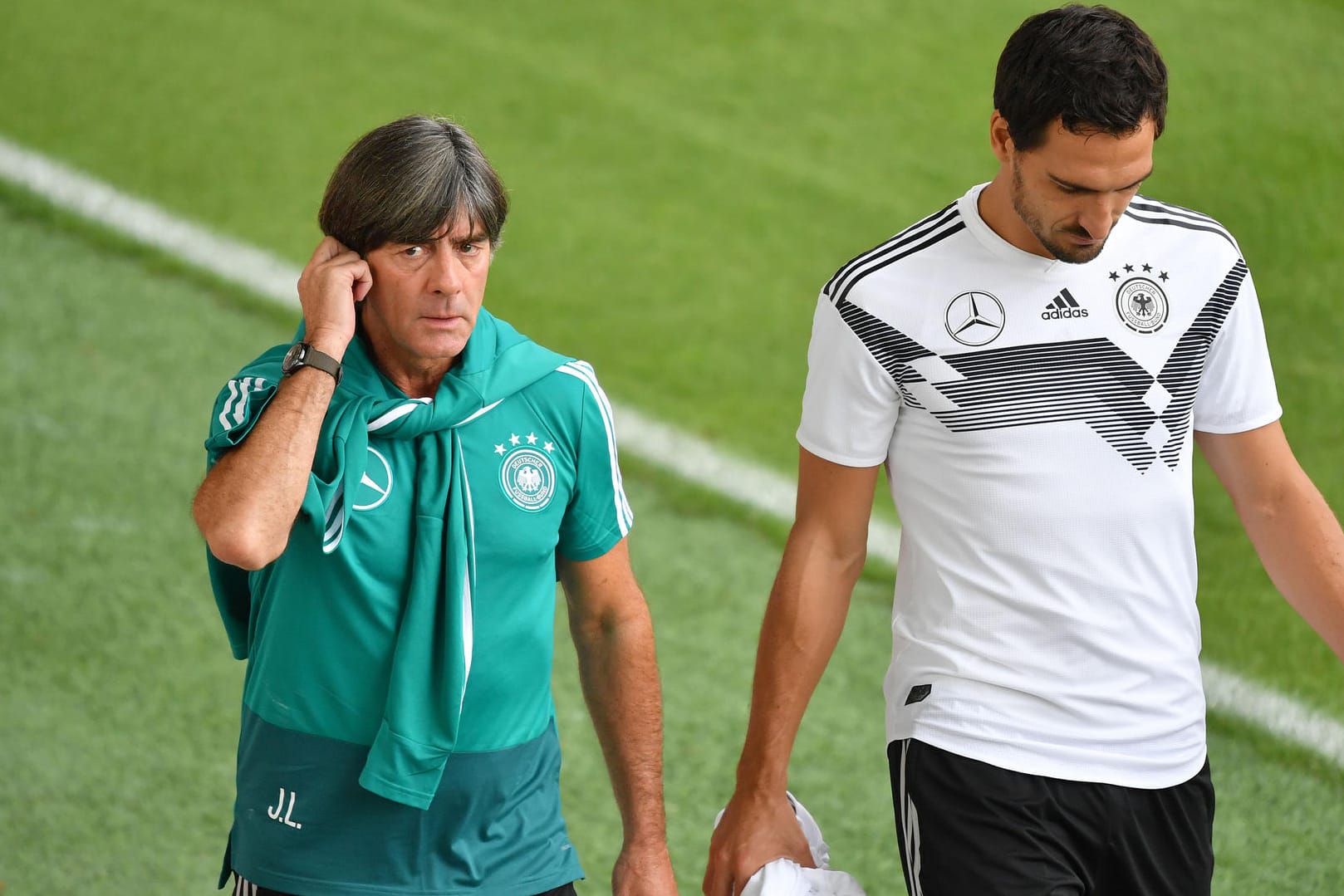 Wurden 2014 gemeinsam Weltmeister, 2018 lief es dann weniger erfolgreich: Joachim Löw und Mats Hummels.
