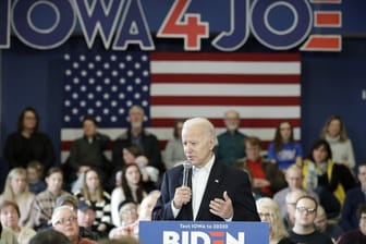 Joe Biden, ehemaliger Vizepräsident unter Barack Obama und Bewerber auf die demokratische Präsidentschaftskandidatur, beim Wahlkampf in Iowa.