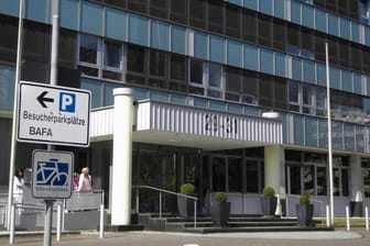 Das Bundesamt für Wirtschaft und Ausfuhrkontrolle in Eschborn: Die Behörde ist für die Genehmigung von Exporten zuständig, dazu gehören auch Rüstungsexporte (Archivbild).