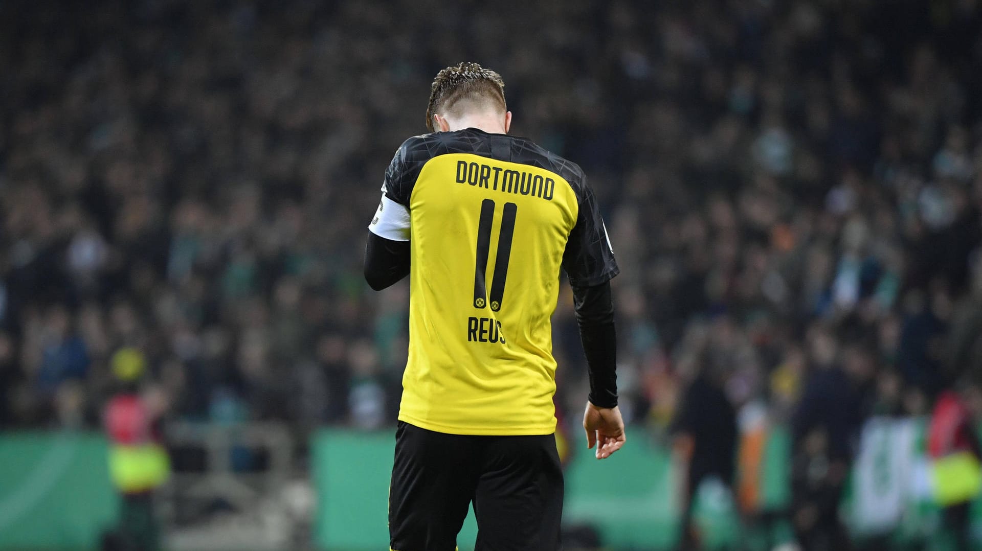 Marco Reus im DFB-Achtelfinale: Der BVB-Kapitän hat sich beim Spiel gegen Werder Bremen eine Muskelverletzung zugezogen.