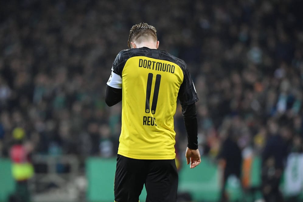 Marco Reus im DFB-Achtelfinale: Der BVB-Kapitän hat sich beim Spiel gegen Werder Bremen eine Muskelverletzung zugezogen.