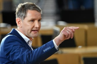 Björn Höcke, Fraktionsvorsitzender der AfD: Seine Partei hat erstmals einem Ministerpräsidenten zu einem Amt verholfen.
