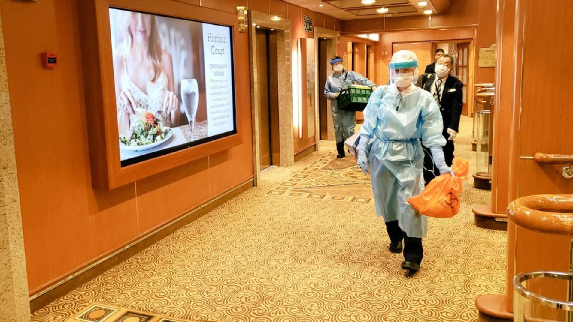 Angespannte Situation: Die "Princess Diamond" steht unter Quarantäne.