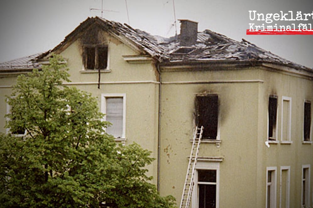 Ausgebranntes Haus in Bad Nauheim: Neun Menschen starben 1986 bei dem Brand.