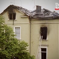 Ausgebranntes Haus in Bad Nauheim: Neun Menschen starben 1986 bei dem Brand.