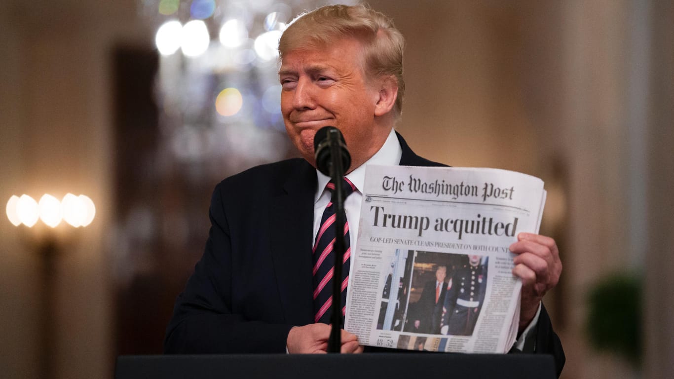 Donald Trump freute sich ausnahmsweise über eine Schlagzeile der "Washington Post".