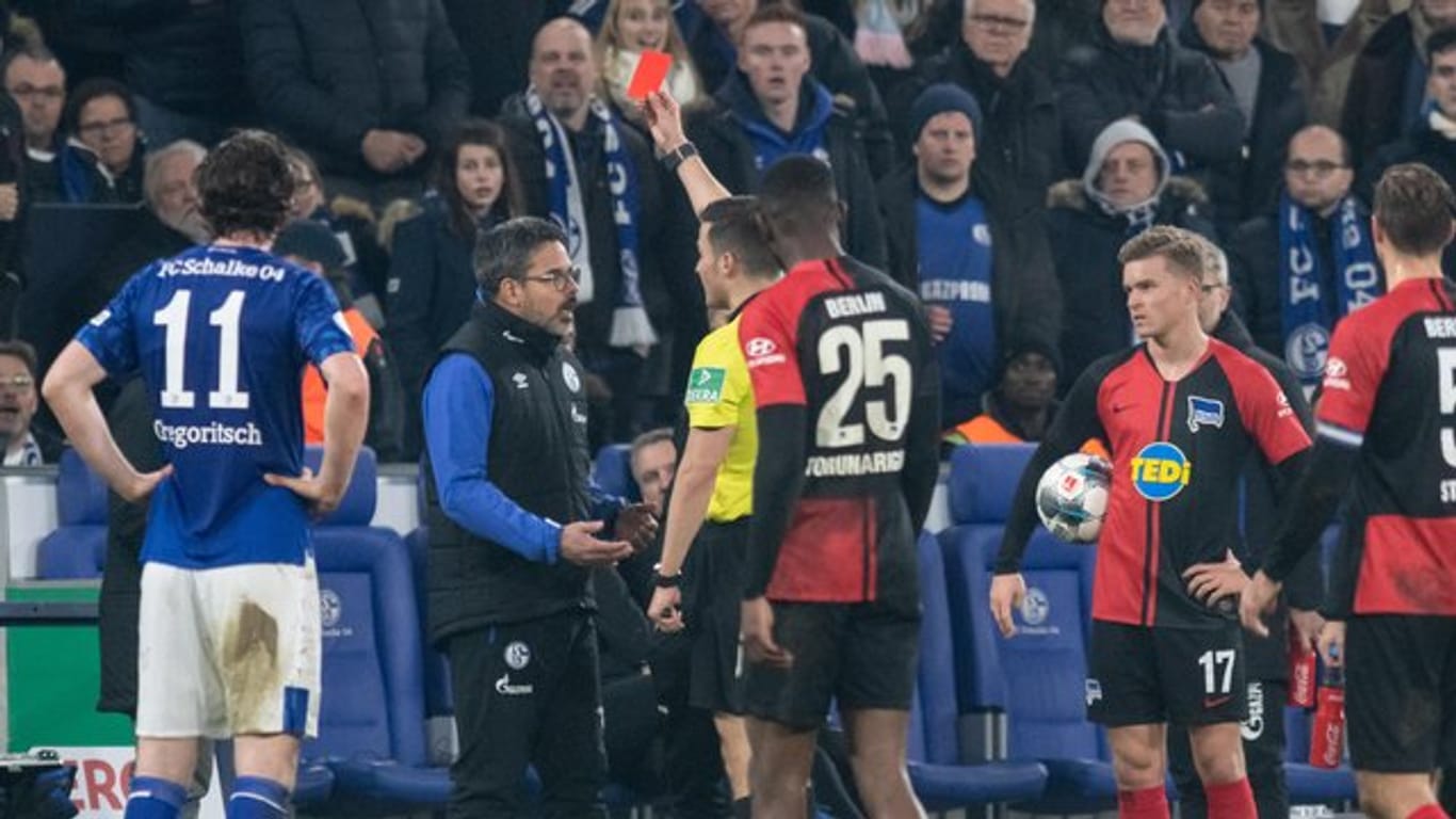Wird nach seiner Roten Karte nicht gesperrt: Schalke-Coach David Wagner.