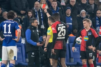 Wird nach seiner Roten Karte nicht gesperrt: Schalke-Coach David Wagner.