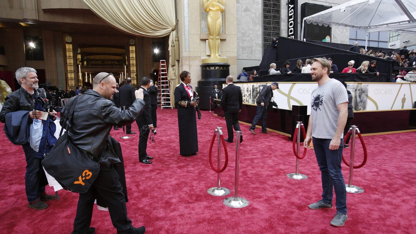 Steven Gätjen auf dem Roten Teppich der Oscars im Jahr 2014