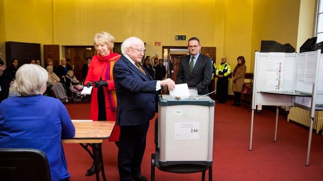 Der irische Präsident Michael D. Der irische Präsident Michael D.