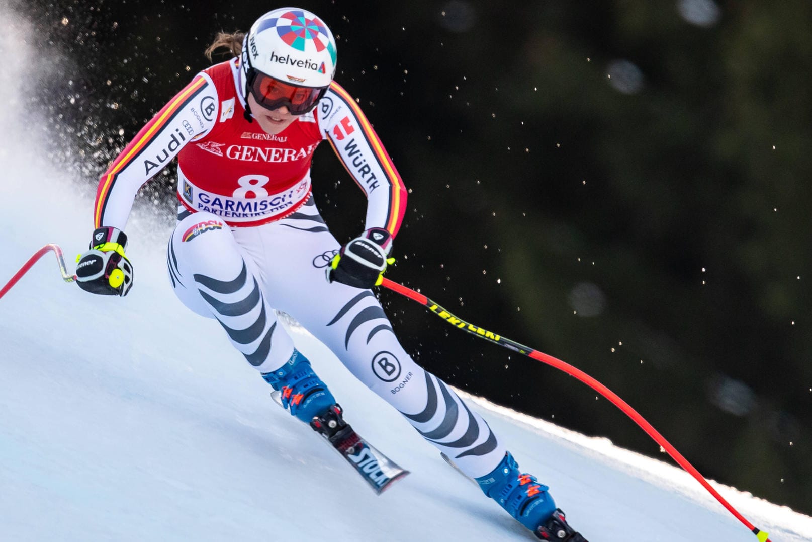 Viktoria Rebensburg: Der deutsche Ski-Star ist im Super G von Garmisch gestürzt.