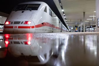 Sturmtief "Sabine": Ein ICE im Hauptbahnhof Hannover.
