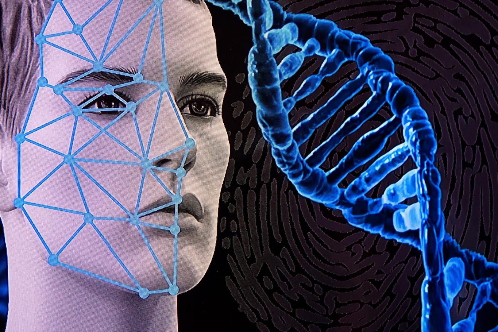 Illustration einer Gesichtserkennungs-Software: Beim LKA wird diese Technologie zunehmend eingesetzt