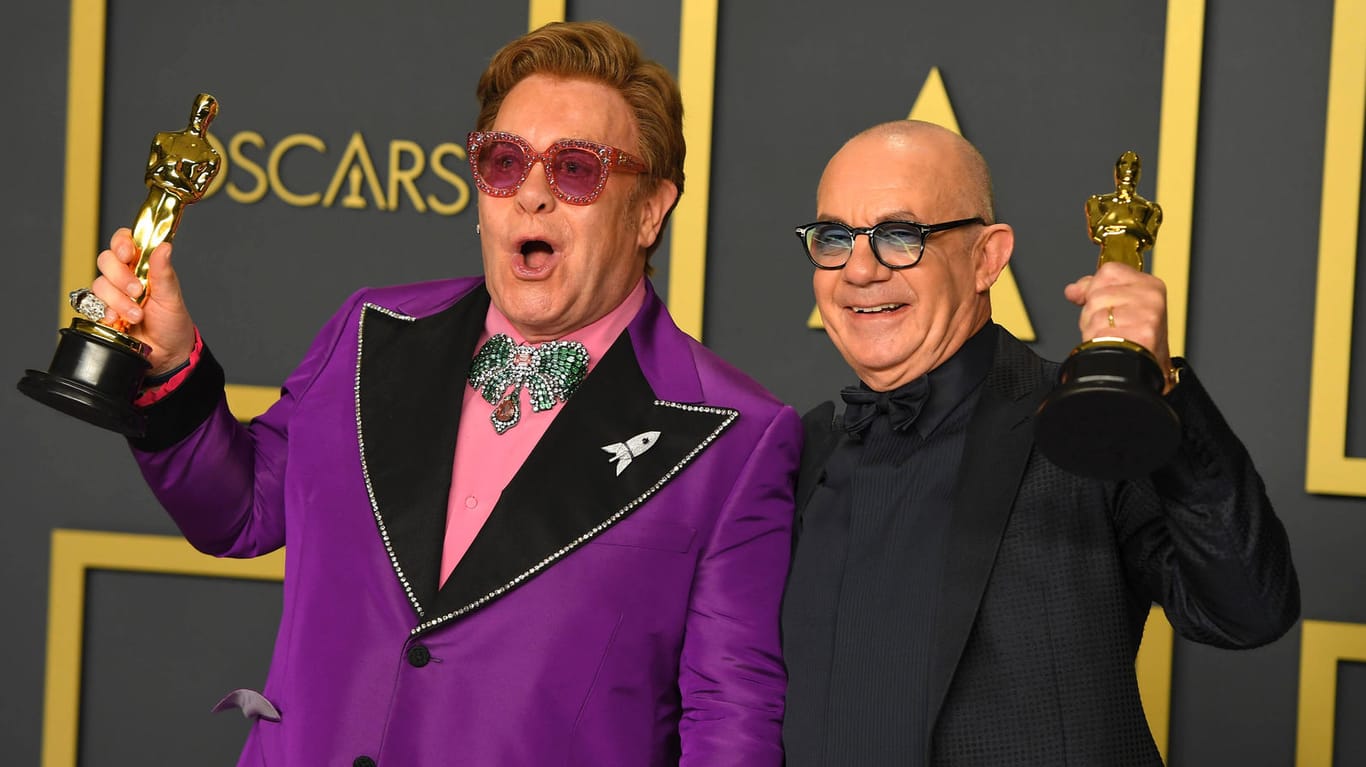 Elton John und Bernie Taupin: Sie wurden für ihren Song aus "Rocketman" ausgezeichnet.