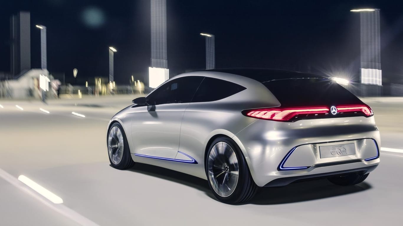 EQA: 2020 kommt auch ein Elektro-SUV für die Kompaktklasse. Das Bild zeigt eine frühere Design-Studie, denn das Serienmodell hat Mercedes noch nicht enthüllt.