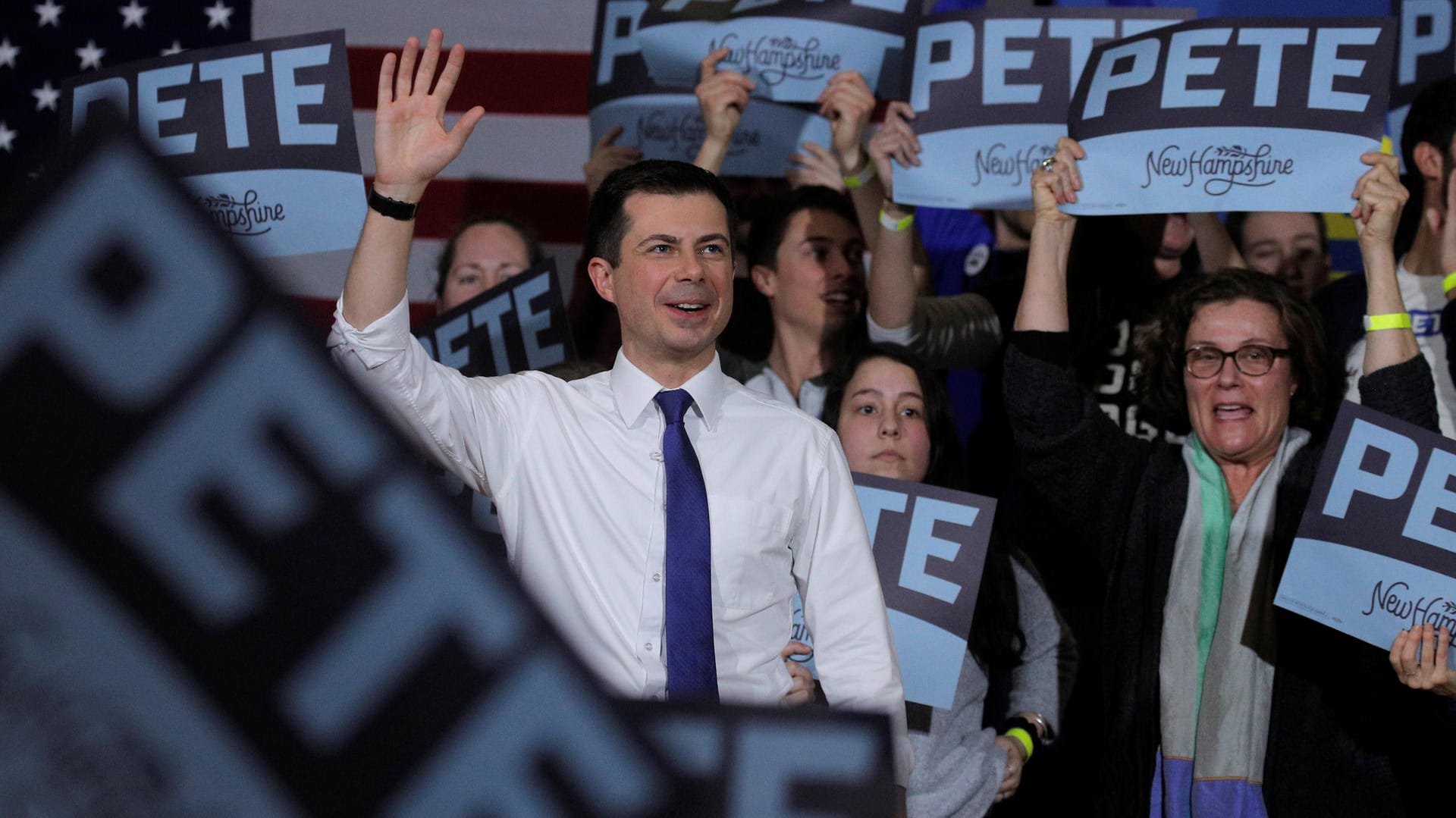 Pete Buttigieg in New Hampshire.