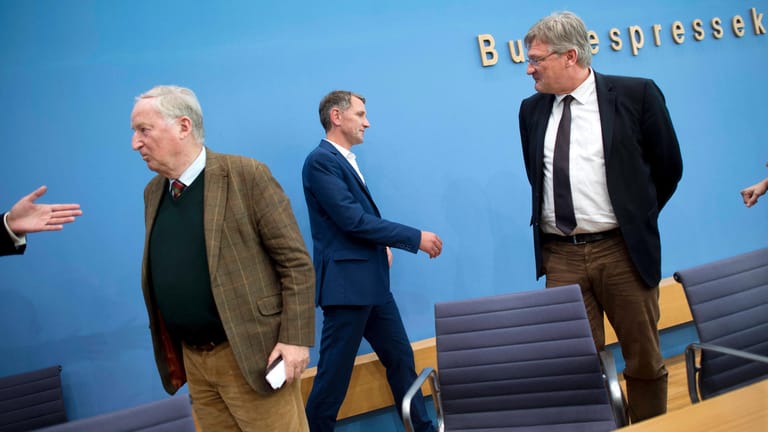 Jörg Meuthen, Alexander Gauland, Björn Höcke: Die AfD kann sich über die Schwierigkeiten der CDU freuen.